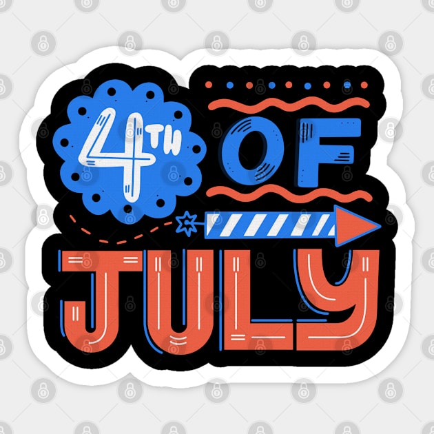 4th of July independence day Sticker by osaya